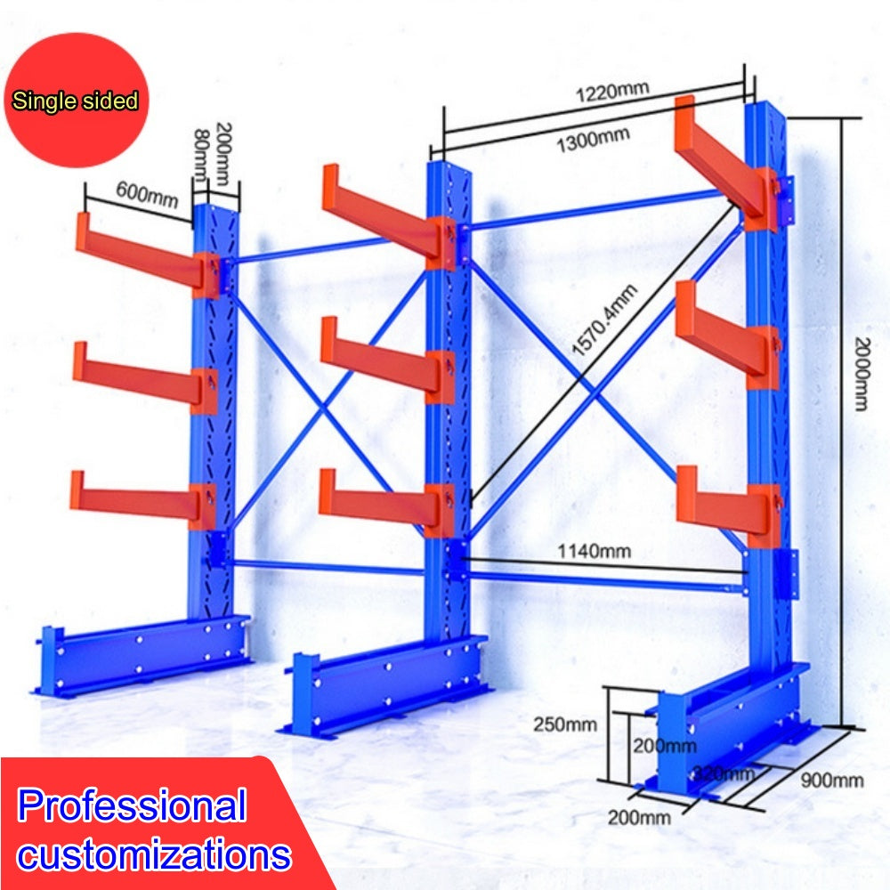 Efficient and Safe Storage Solution for Heavy, Long, Oversized, and Irregular Items Loads such as Steel Plates, Pipes, Timber, Profiles, and Other Bulky Goods: Cantilever Racking System