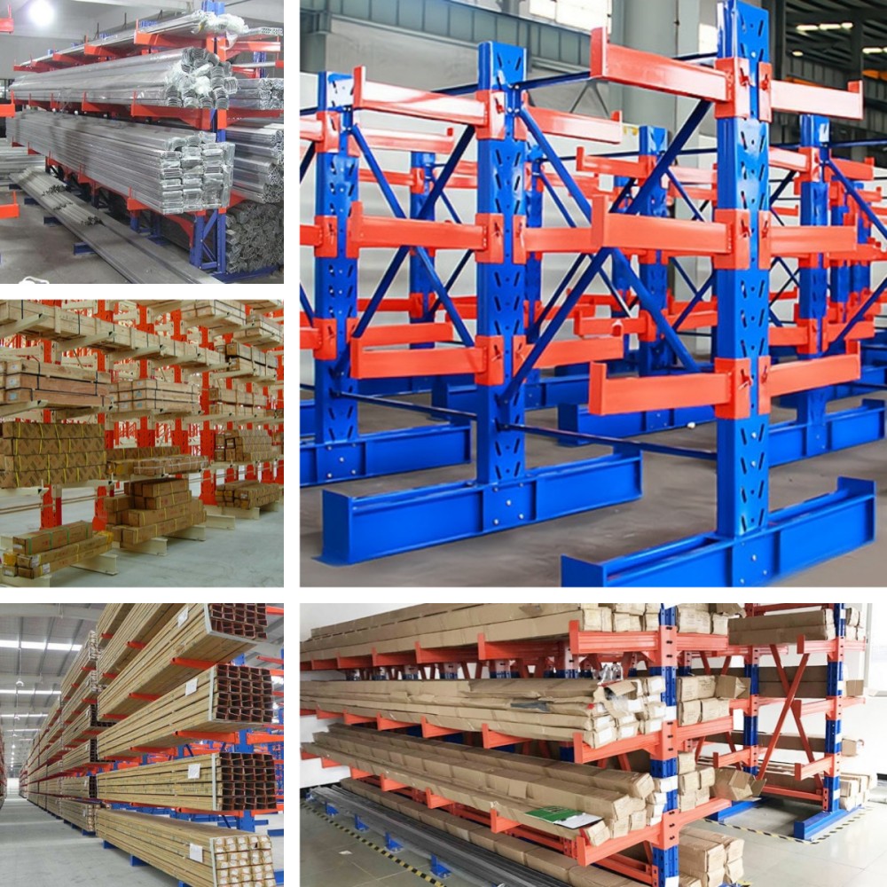 Efficient and Safe Storage Solution for Heavy, Long, Oversized, and Irregular Items Loads such as Steel Plates, Pipes, Timber, Profiles, and Other Bulky Goods: Cantilever Racking System