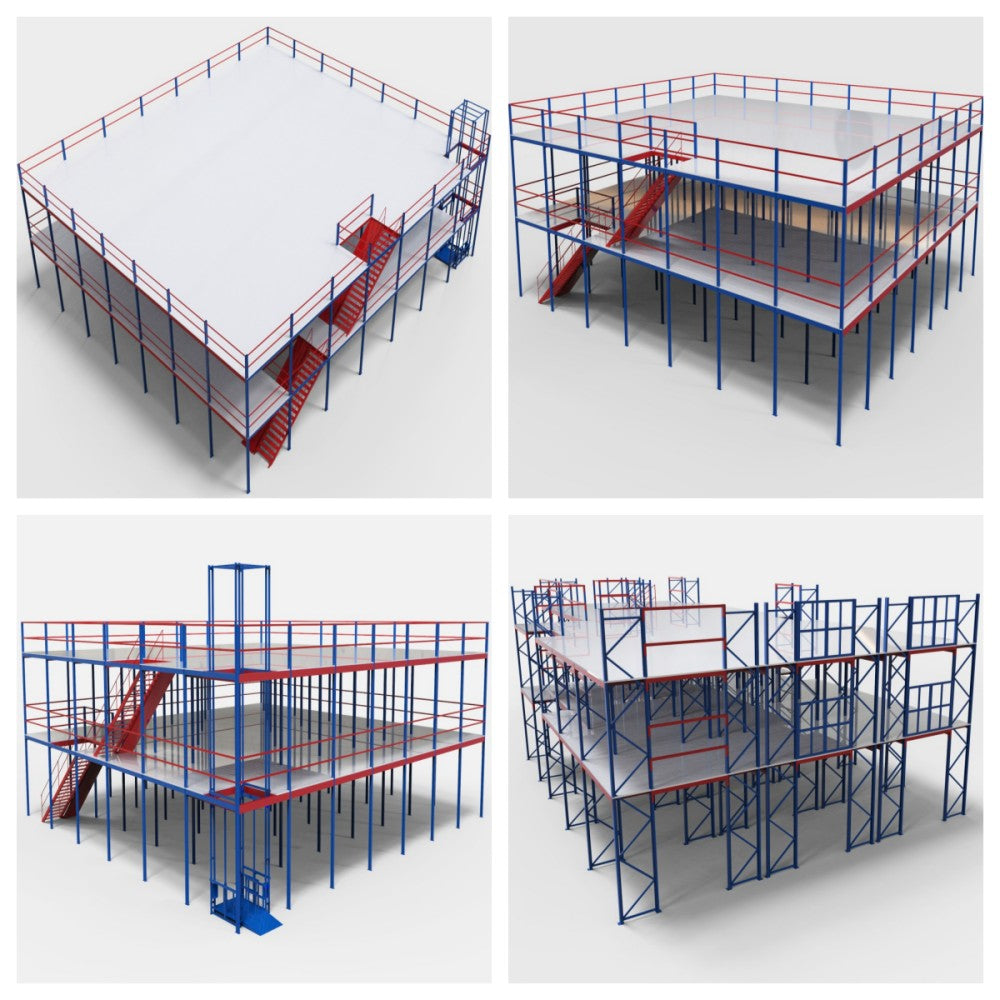 Optimizing Your Space and Productivity with Our Modular Steel Mezzanine Flooring - Available in 2-4 Floors, Secure, Versatile, and Cost-Effective - Easy Installation Like Building Blocks