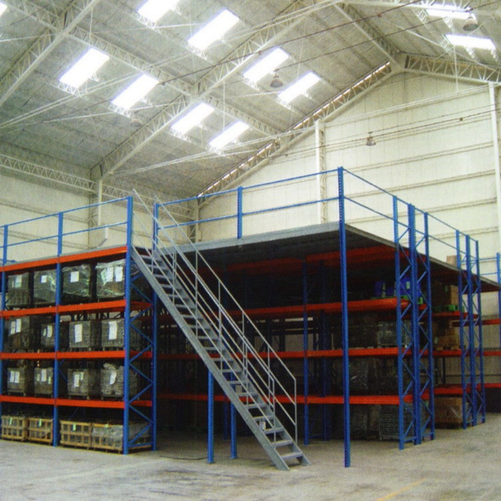 Making the Most of Vertical Space with Our Long Span Shelving or Selective Pallet Racking Supported Mezzanines, Available in 2-4 Floor Levels, 200KG-1 Ton per Layer of Racks